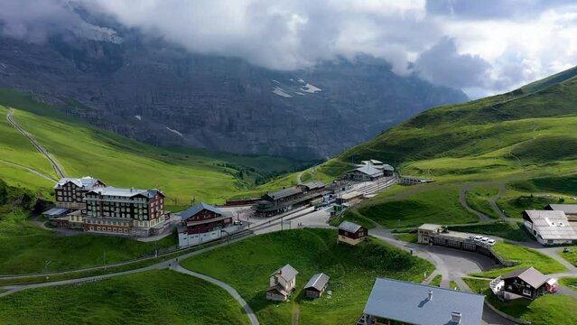 Kleine Scheidegg is a mountain pass at an elevation of 2,061 m, situated below and between the Eiger and Lauberhorn peaks in the Bernese Oberland region of Switzerland.