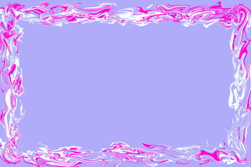 christmas frame made of colorful splashes on purple background