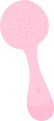 Silicone Pink Cleansing Brush Massager for Face and Body