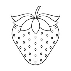 Strawberry vector icon. Isolated on white background