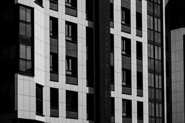 Fototapeta premium facade of a new modern multi-storey house