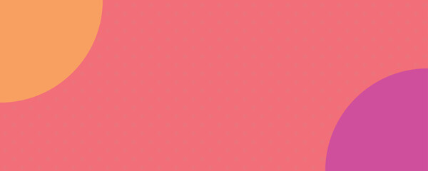 Pastel colour background illustration with rounded corners and polka dot pattern in panoramic title image format, vintage look and feel