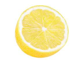 Fresh lemon isolated on white background