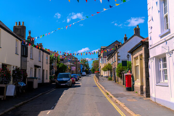 Moretonhampstead town street in beautiful Dartmoor Devon town England UK