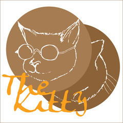 Vector logo. About pet, cat or fashion glassess store.