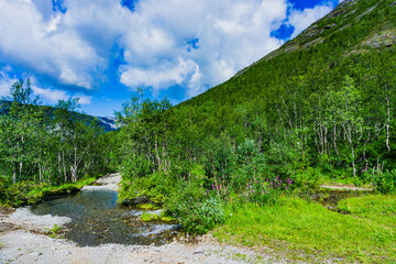 Mountains Apatite. Ski resort- Arctic region of Russia is a popular hiking trail