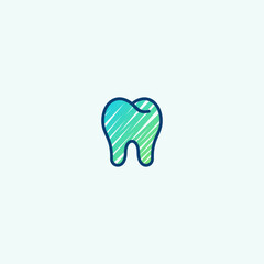 Teeth symbol sign as a medical icon