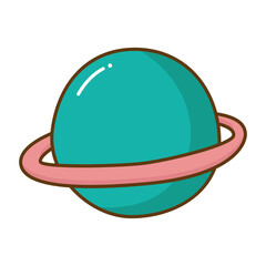 Saturn planet icon.