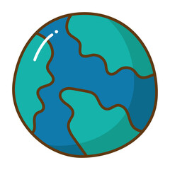 Earth globe icon world planet map
