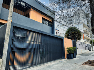 Beautiful exterior of newly built luxury home.