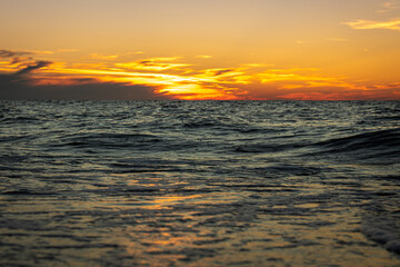 Fototapeta premium View of the Baltic Sea during the sunset