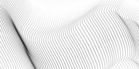 Abstract wavy gray stream element for design on a white background isolated. You can use for Web, Desktop background, Wallpaper, Business banner, poster. Wave with lines created using blend tool.