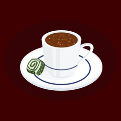 Turkish coffee with Turkish delight.
