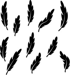Vector leaf icon set