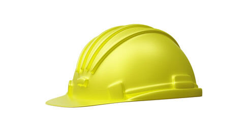 Industrial labor safety hardhat isolated, transparent background. Protective head equipment. PNG