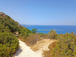 panoramic view from Capo Comino Sardinia
