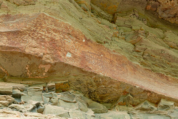 cave wall,Prehistoric Cave Paintings - Albarracin - Spain