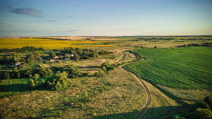 Naklejka premium aerial photography of rural nature