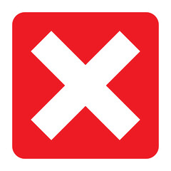 Obraz premium Cross sign element red grunge x icon