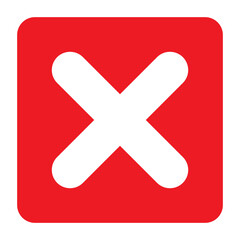 Obraz premium Cross sign element red grunge x icon