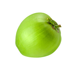 Green coconut fruit isolated on transparent png