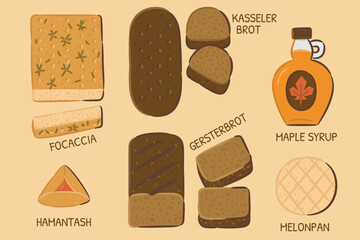 Bread illustration for website, application, printing, document, poster design, etc.