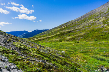 Mountains Apatite. Ski resort- Arctic region of Russia is a popular hiking trail