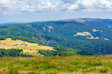 Fototapeta na wymiar Montagnes des Vosges vues depuis les hauteurs du Hohneck 