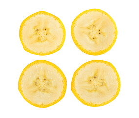 Banana slice isolated on transparent png