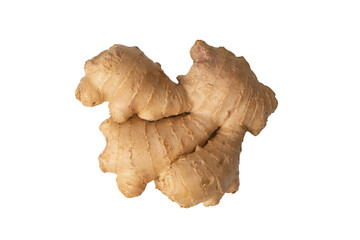 Ginger root isolated on white background.