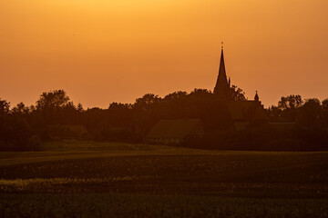 Obraz premium wschód słońca, zachód słońca, pole, sunrise, sunset, wieś, polska, niebo, pola, krajobraz, 