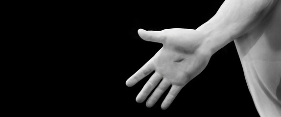 Sculpted Art of Hand of Jesus with Wound Nail Mark from Crucifixion