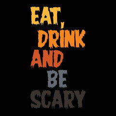 Happy Halloween greeting text vector EPS for social media posts, T-shirts, quotes and etc.