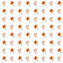 Autumn seamless pattern. 
Bouquet of autumn leaves. Great for paper, design of sketchbook, textile, gift wrap. 