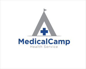 medical camp logo designs for health service and clinic or hospital symbols