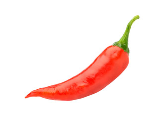 Large Red chili pepper isolated on white background, Clipping path.