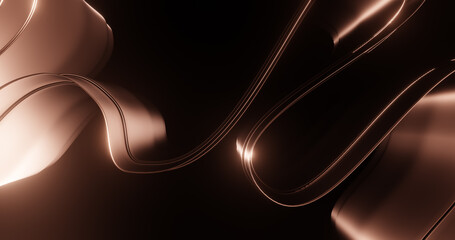Render with chocolate color curved line