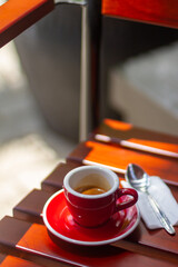 cup of coffee on the table