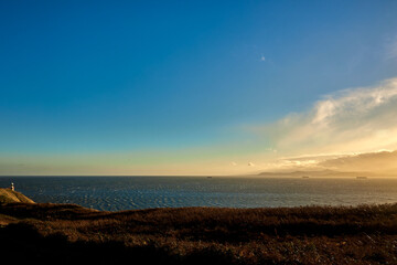 Obraz premium Baily Lighthouse in Howth. Lighthouse on the southeastern part of Howth Head in County Dublin.