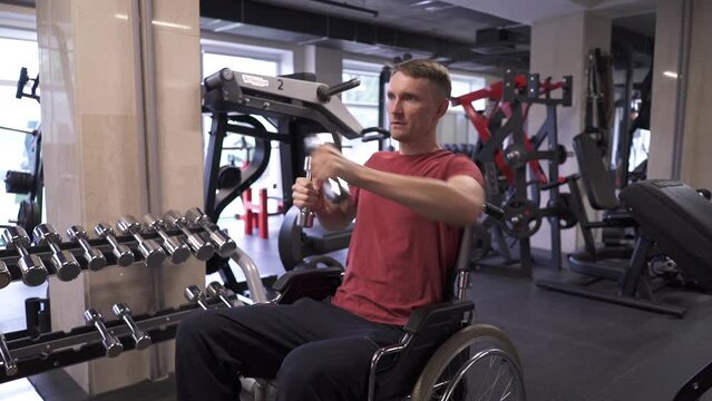 Man working out at the gym