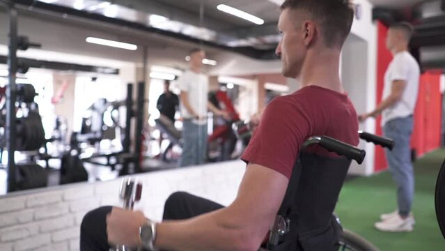 Man working out at the gym