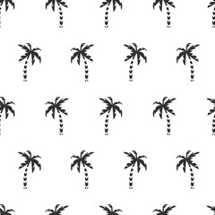 Seamless pattern, background coconut palm tree vector