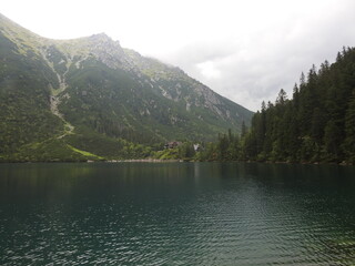 Naklejka na ściany i meble lake in the mountains Tatra in Poland