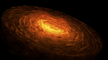 Distant space, billions of stars, planets and galaxies in the universe. The light of distant stars in deep space, a journey through the universe. 3d render