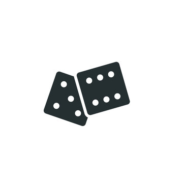 recommend clip art: Vector sign of dice symbol is isolated on a white background. dice icon color editable.