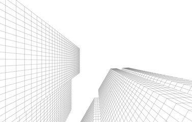 Fototapeta premium Modern architecture vector 3d illustration