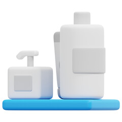 Fototapeta premium shelf 3d render icon illustration