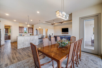 room with dining table