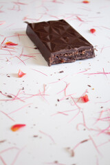 Chocolate Bar. Candy compositon. Food Styling concept.