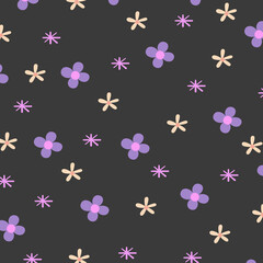 Fototapeta na wymiar Abstract Violet Flower Pattern Background